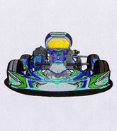 Vivacious Colorful Sports Car Embroidery Design