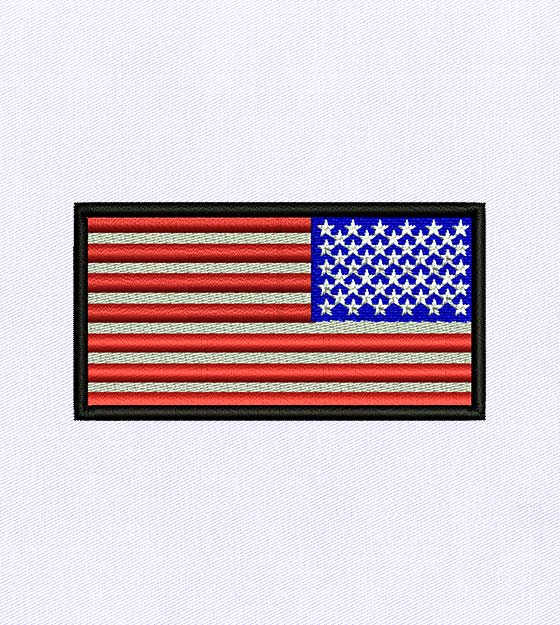 Star Studded USA Flag Embroidery Design