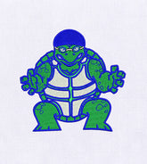 Spirited Turtle Machine Embroidery Design