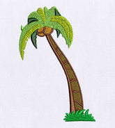 Colorful Palm Tree Embroidery Design