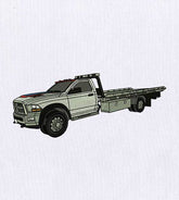 Stunning White Pick-up Truck Embroidery Design