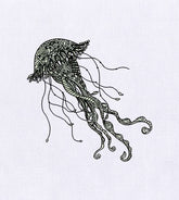 Glamorous Jellyfish Embroidery Design