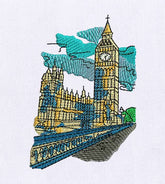 Creative Big Ben Embroidery Design