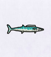 Artistic Blue Fish Embroidery Design