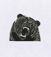 Wild Roaring Bear Embroidery Design