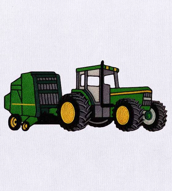 Casual and Graceful Tractor Embroidery Design