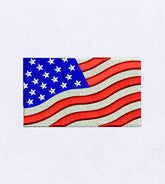 Inventive Artistic Flag Embroidery Design