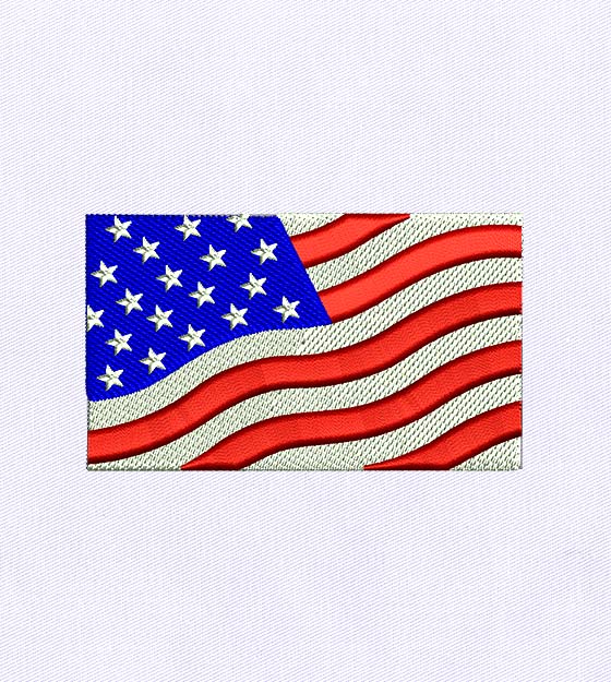 Inventive Artistic Flag Embroidery Design