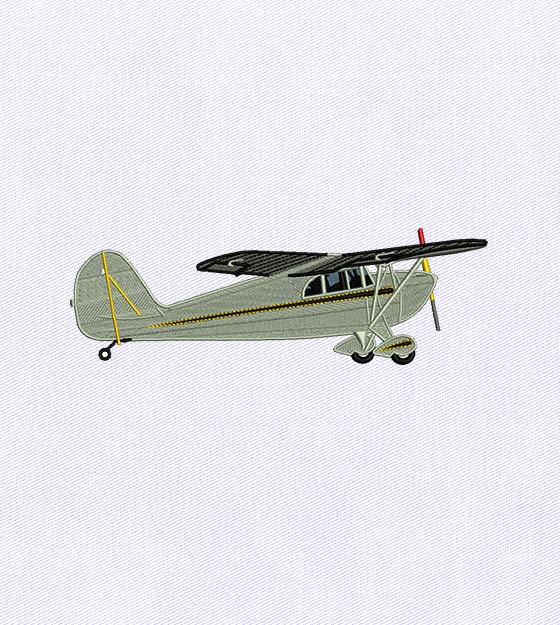 Vintage Plane Embroidery Design