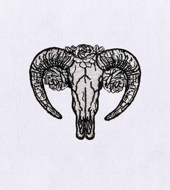 Elusive and Intriguing Ram Embroidery Design
