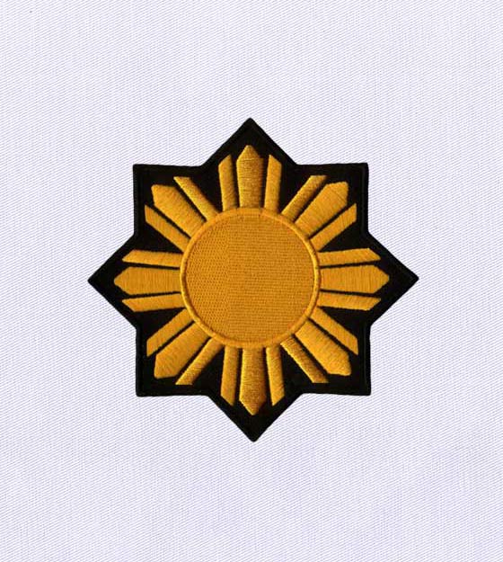 Subtle Heated Sun Embroidery Design