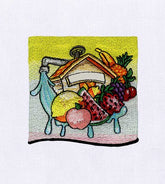 Juicy Summer Exotic Fruits Embroidery Design