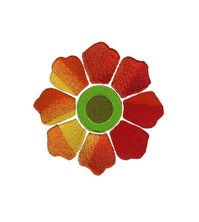 Exotic Colorful Flower Embroidery Design
