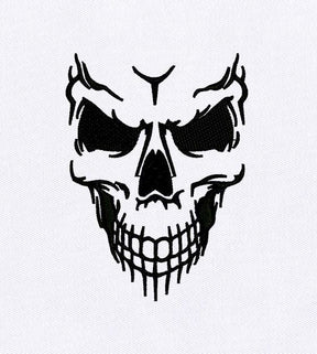 Looming Skeleton Face Machine Embroidery Design
