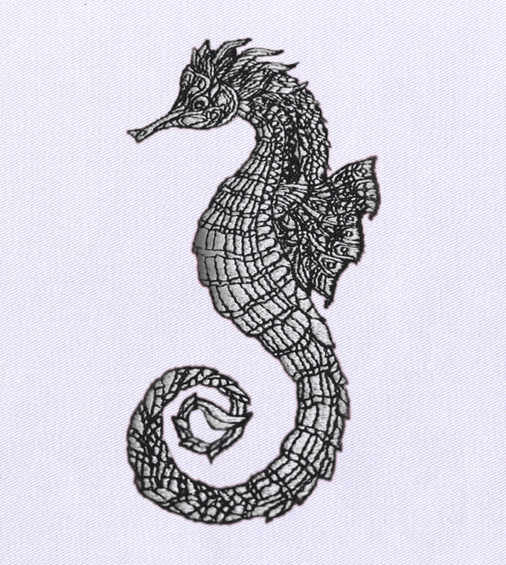 Effervescent Seahorse Embroidery Design