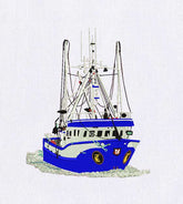 Stunning Liner Ship Embroidery Design