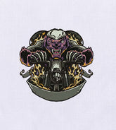 Ferocious Beast Rider Embroidery Design