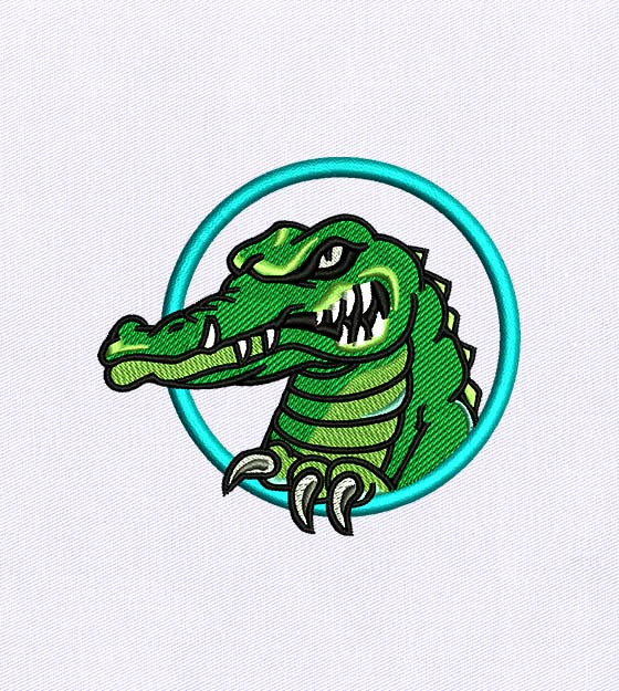 Enthralling Crocodile Machine Embroidery Design