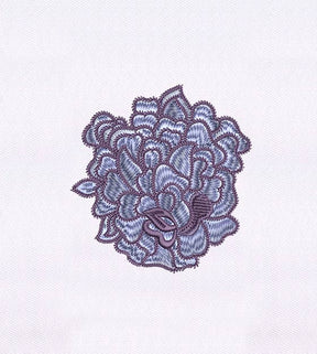 Elaborate Purple Flower Embroidery Design