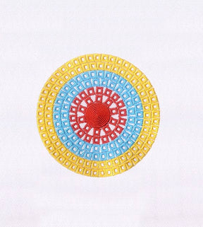 Geometric Boxes in a Circle Quilting Embroidery Design