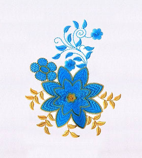 Intricate and Delicate Flowers Embroidery Design