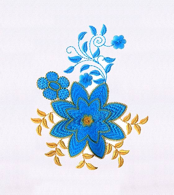 Intricate and Delicate Flowers Embroidery Design