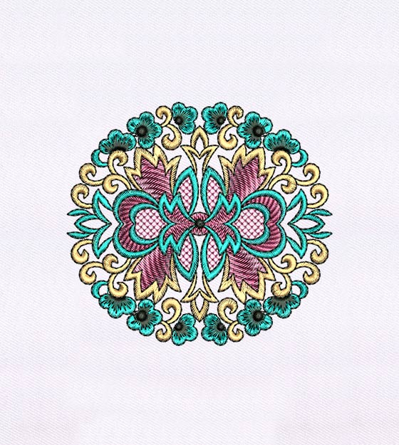 Exquisitely Elaborate Quilting Embroidery Design