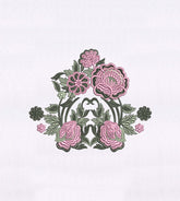 Subtly Detailed Flower Quilting Embroidery Design