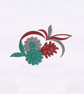 Meticulously Fashioned Flower Quilting Embroidery Design