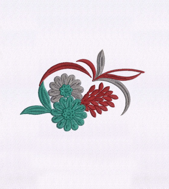 Meticulously Fashioned Flower Quilting Embroidery Design