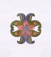 Pastel Colored Flower Quilting Embroidery Design