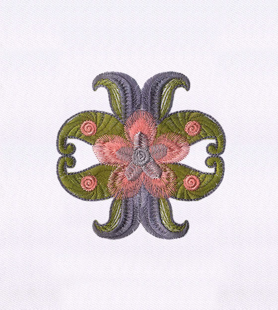 Pastel Colored Flower Quilting Embroidery Design