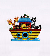 Animals Ship Embroidery Design