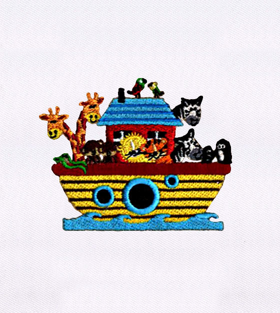 Animals Ship Embroidery Design