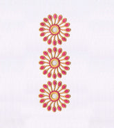 Meticulously Detailed Flowers Quilting Embroidery Design