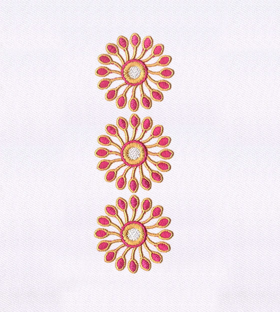 Meticulously Detailed Flowers Quilting Embroidery Design