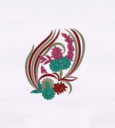 Wind Swept Flower Quilting Embroidery Design