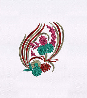 Wind Swept Flower Quilting Embroidery Design