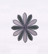 Dark and Fanned Out Flower Embroidery Design