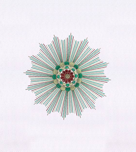 Delicate Lines and Flower Quilting Embroidery Design