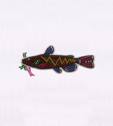 Dazzling Brown Fish Cap Embroidery Design