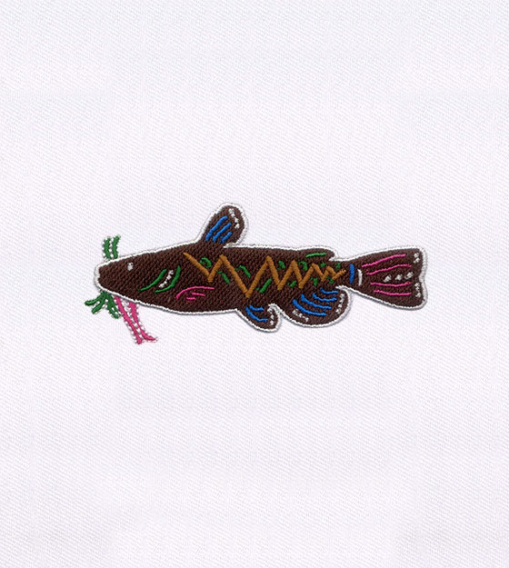 Dazzling Brown Fish Cap Embroidery Design