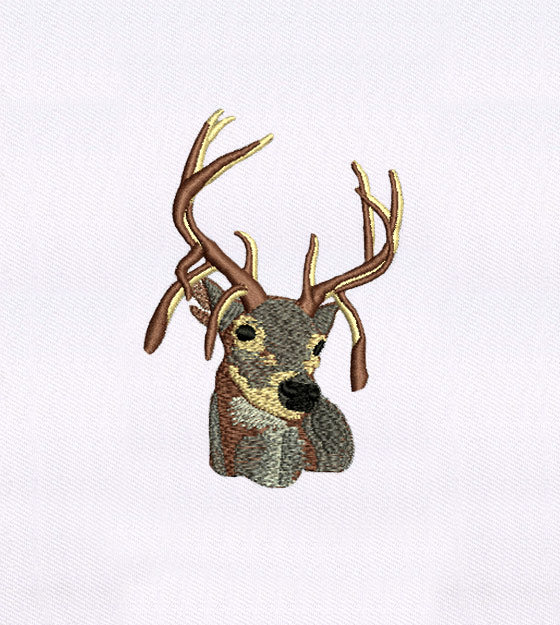 Deer Head Embroidery Design