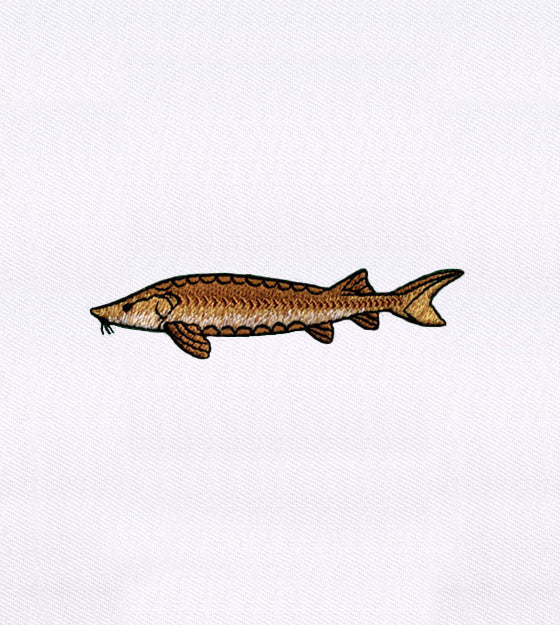 Quaint Brown Fish Cap Embroidery Design