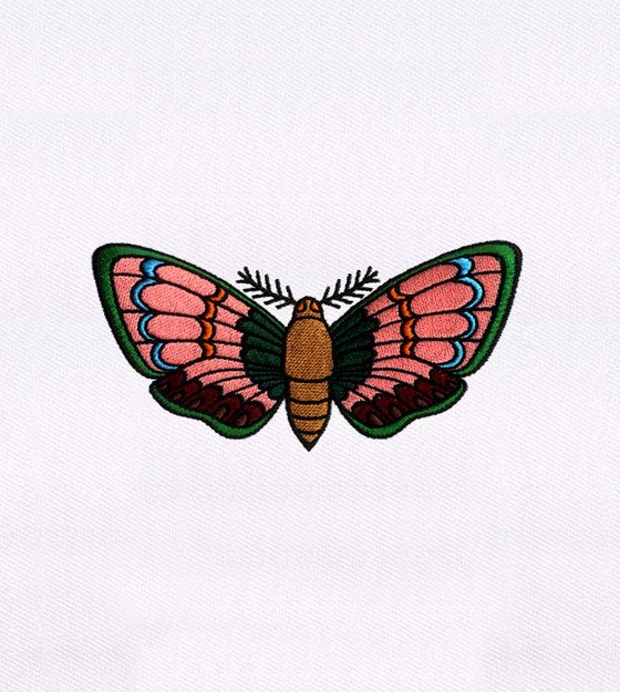 Beautifully Detailed Moth Embroidery Design