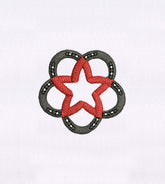 Subtle Star Flower Cap Embroidery Design