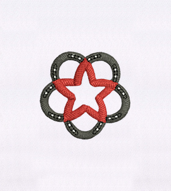 Subtle Star Flower Cap Embroidery Design