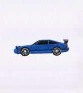 Cool Blue Car Cap Embroidery Design