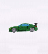 Quaint Green Car Cap Embroidery Design