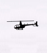 Black and White Helicopter Embroidery Design